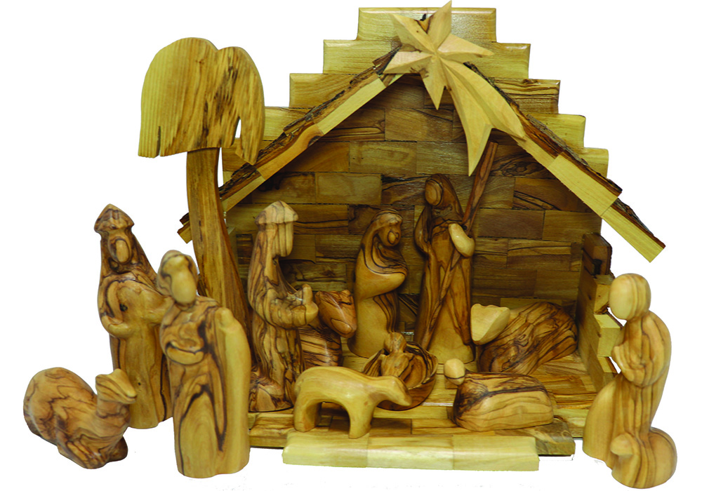 CR10-NS23 – Small Stable with Modern Nativity Figures