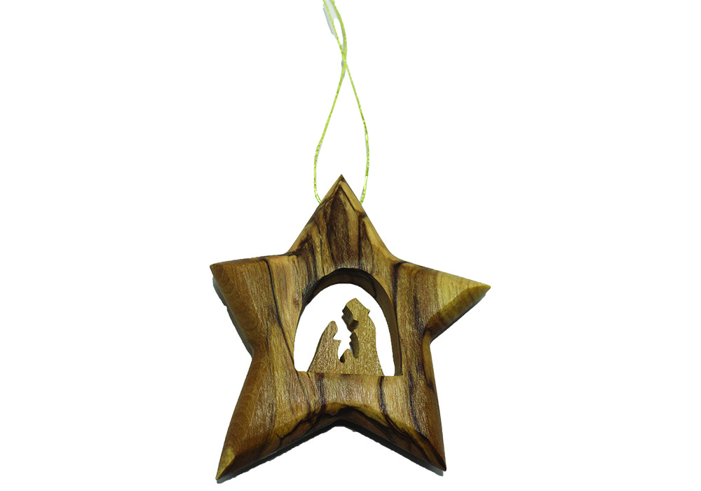 C26HF – Thick Star Ornament Modern with Holy Family
