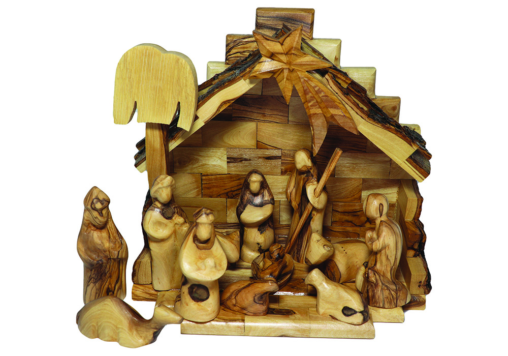 CR06-NS07 – Mini Stable with Modern Nativity Figures