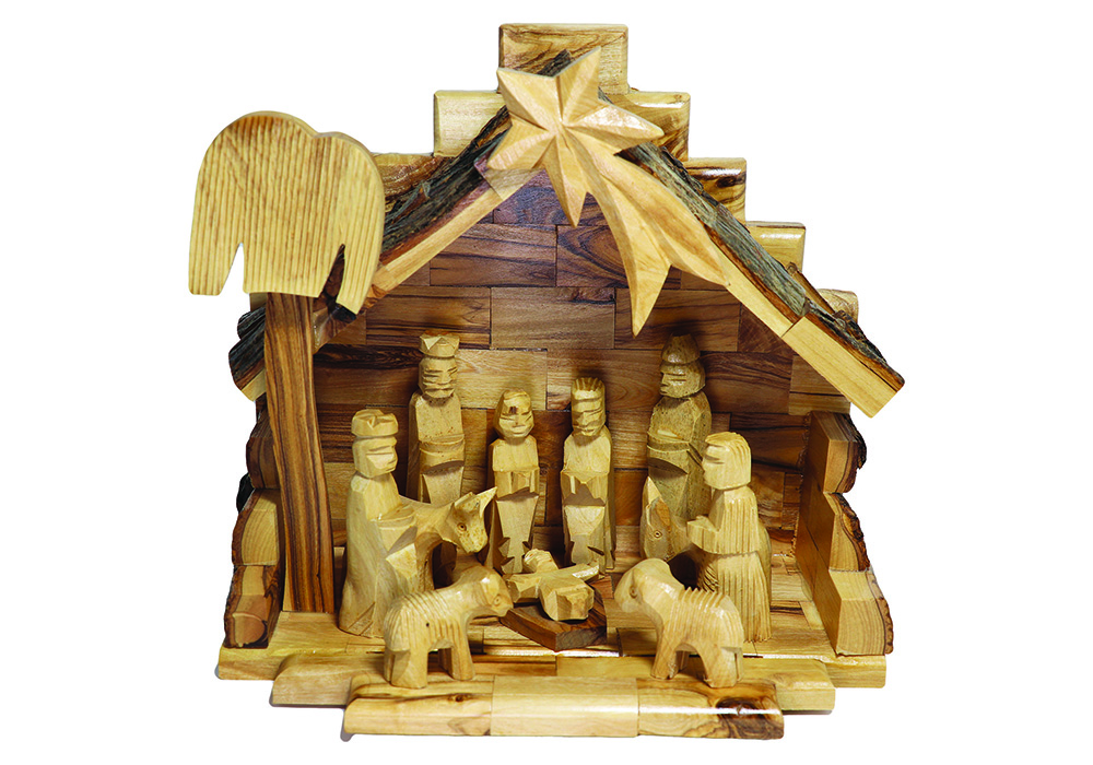 CR06-NS02 – Mini Stable with Hard Cut Nativity Figures